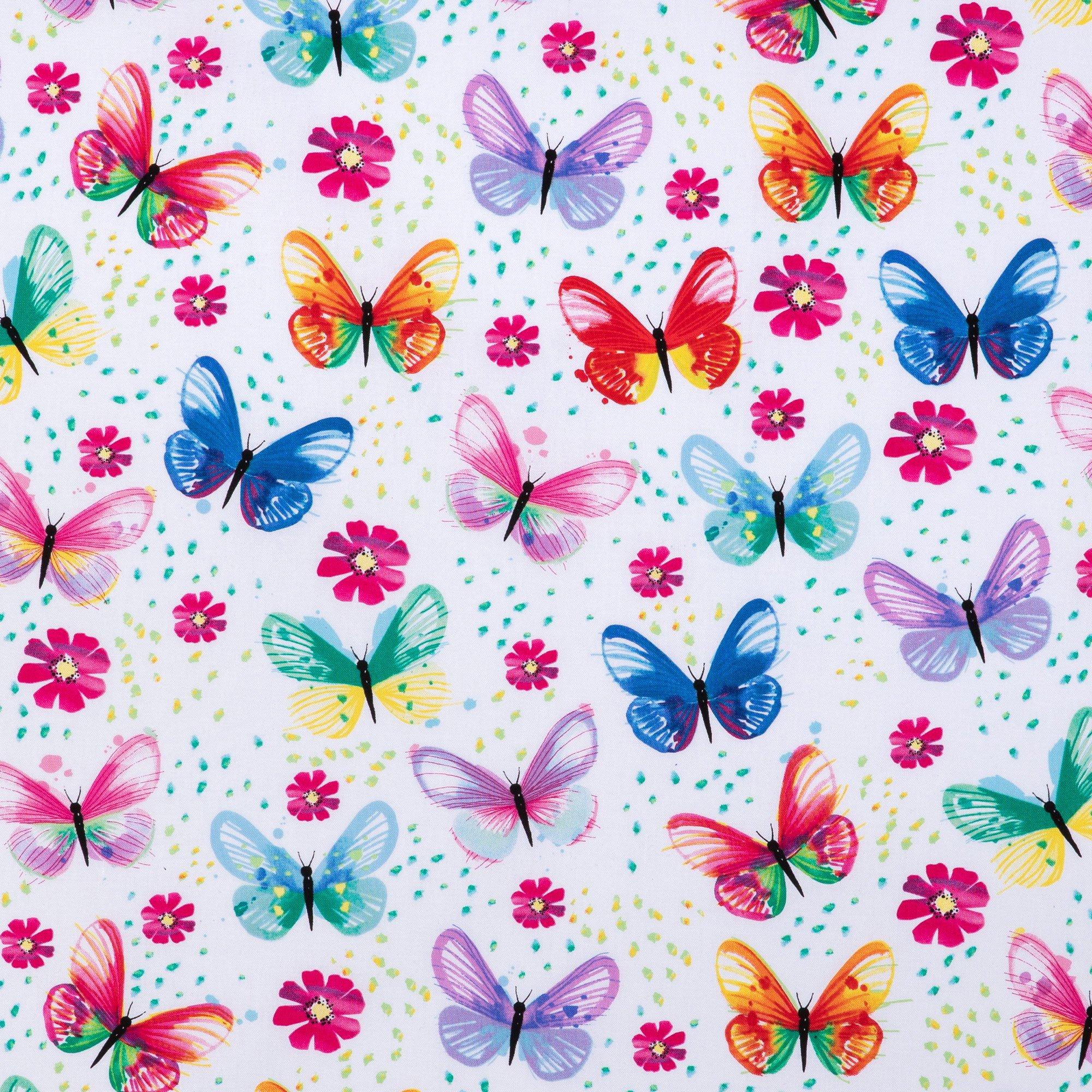 Watercolor Butterfly Cotton Apparel Fabric Hobby Lobby 1380955