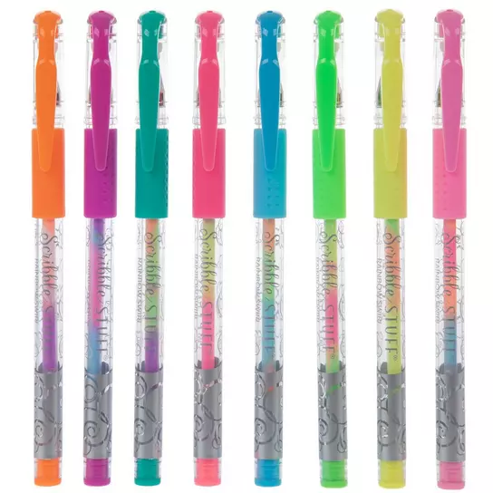 Scribble Stuff Neon Rainbow Swirl Gel Pens 8 Count, 1 Unit - Pay