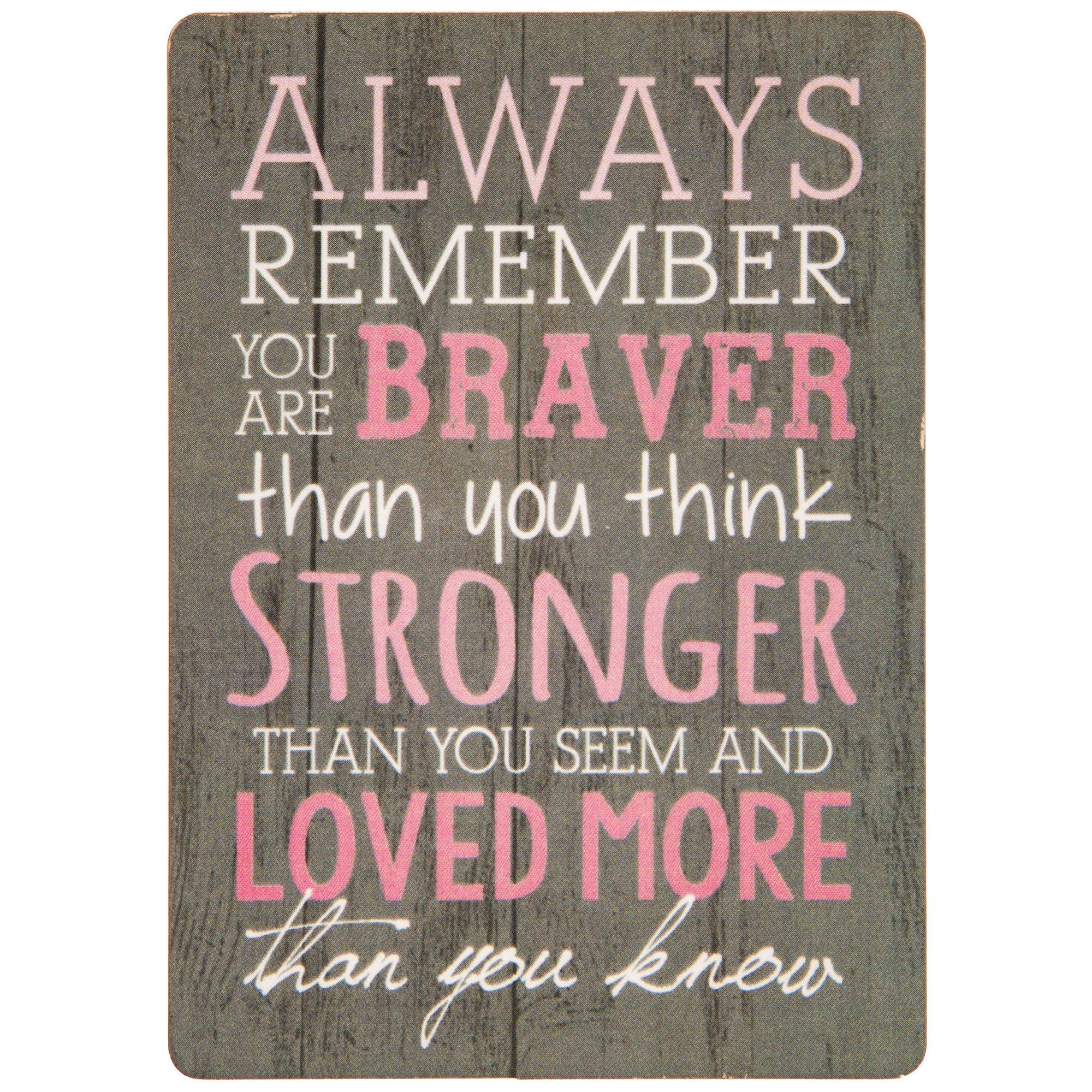 Brave, Strong & Loved Wood Magnet | Hobby Lobby | 1381375