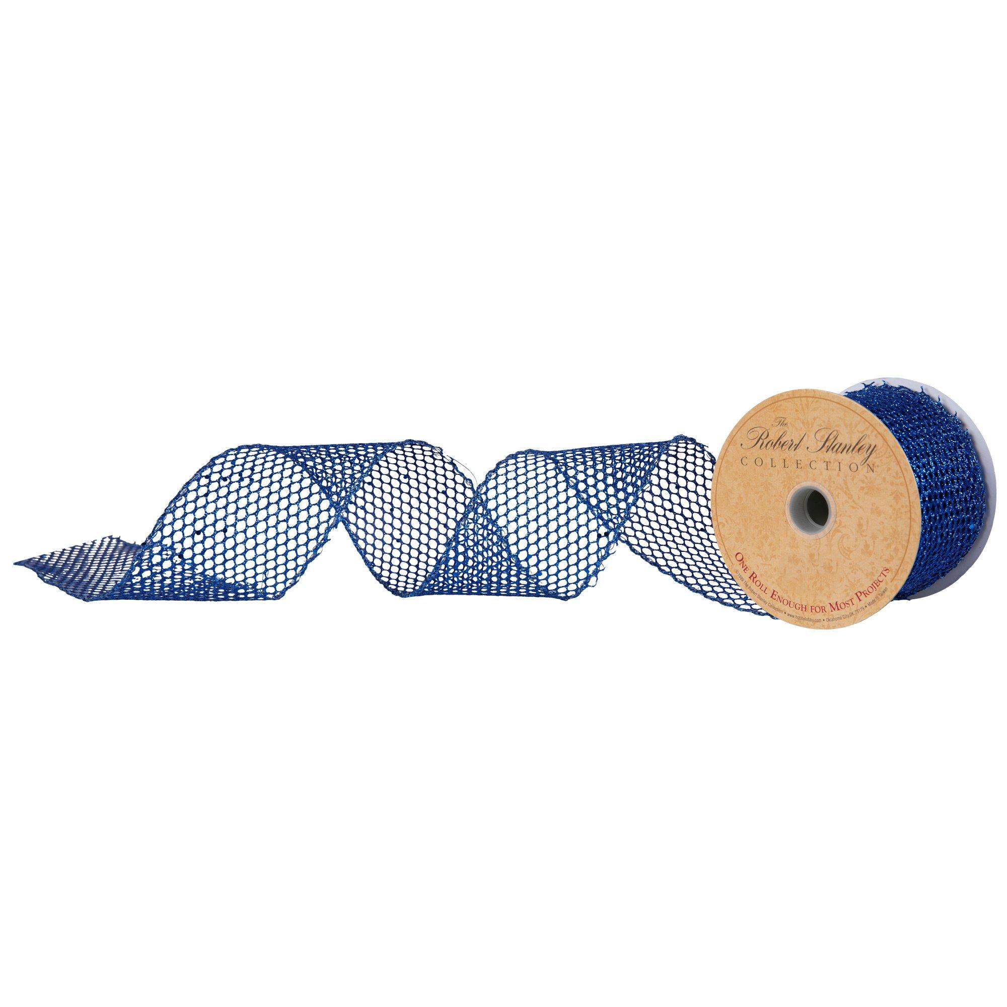 Glitter Mesh Wired Edge Ribbon - 2 1/2