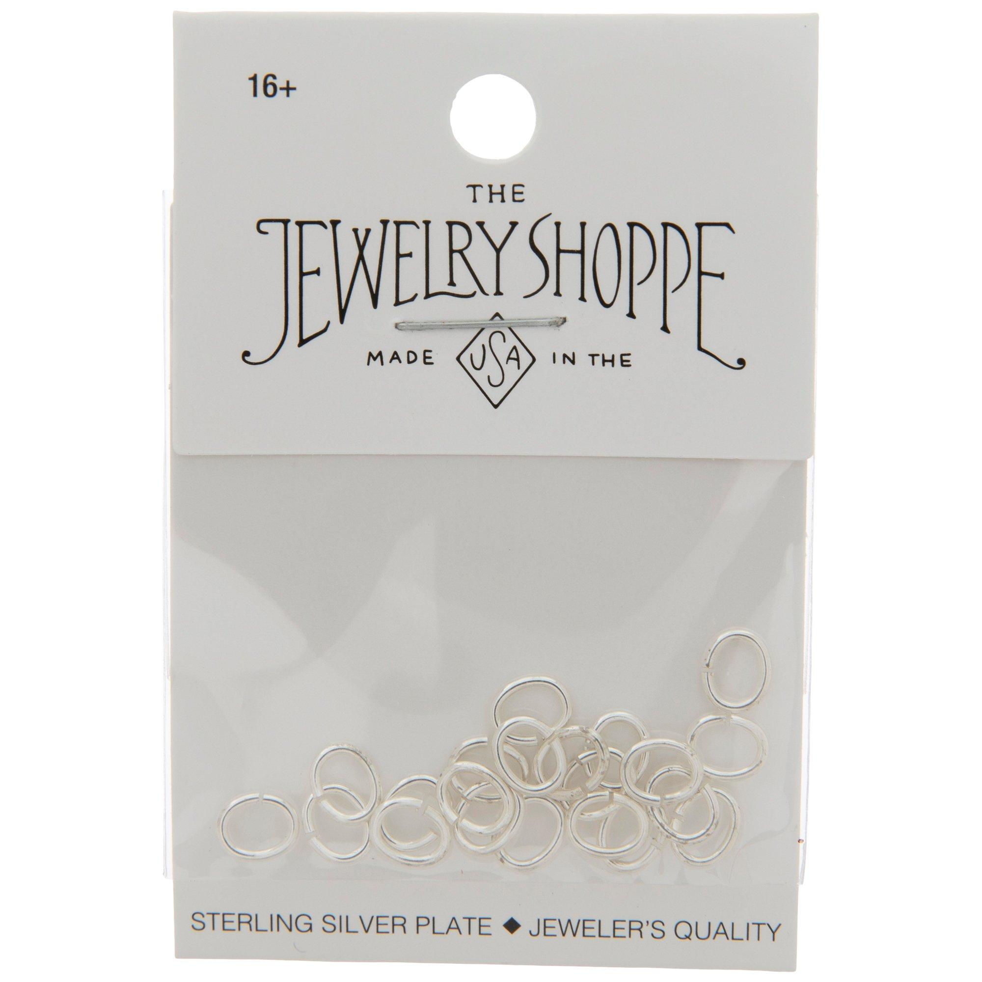 Sterling Silver Plated Oval Jump Rings 5.5mm x 6.5mm Hobby Lobby