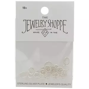 Sterling Silver Plated Oval Jump Rings - 5.5mm x 6.5mm