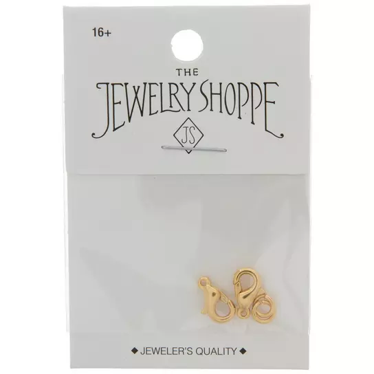 10kt Yellow Gold Lobster Claw w Ring - 13.6mm-18.3mm - Pack of 3