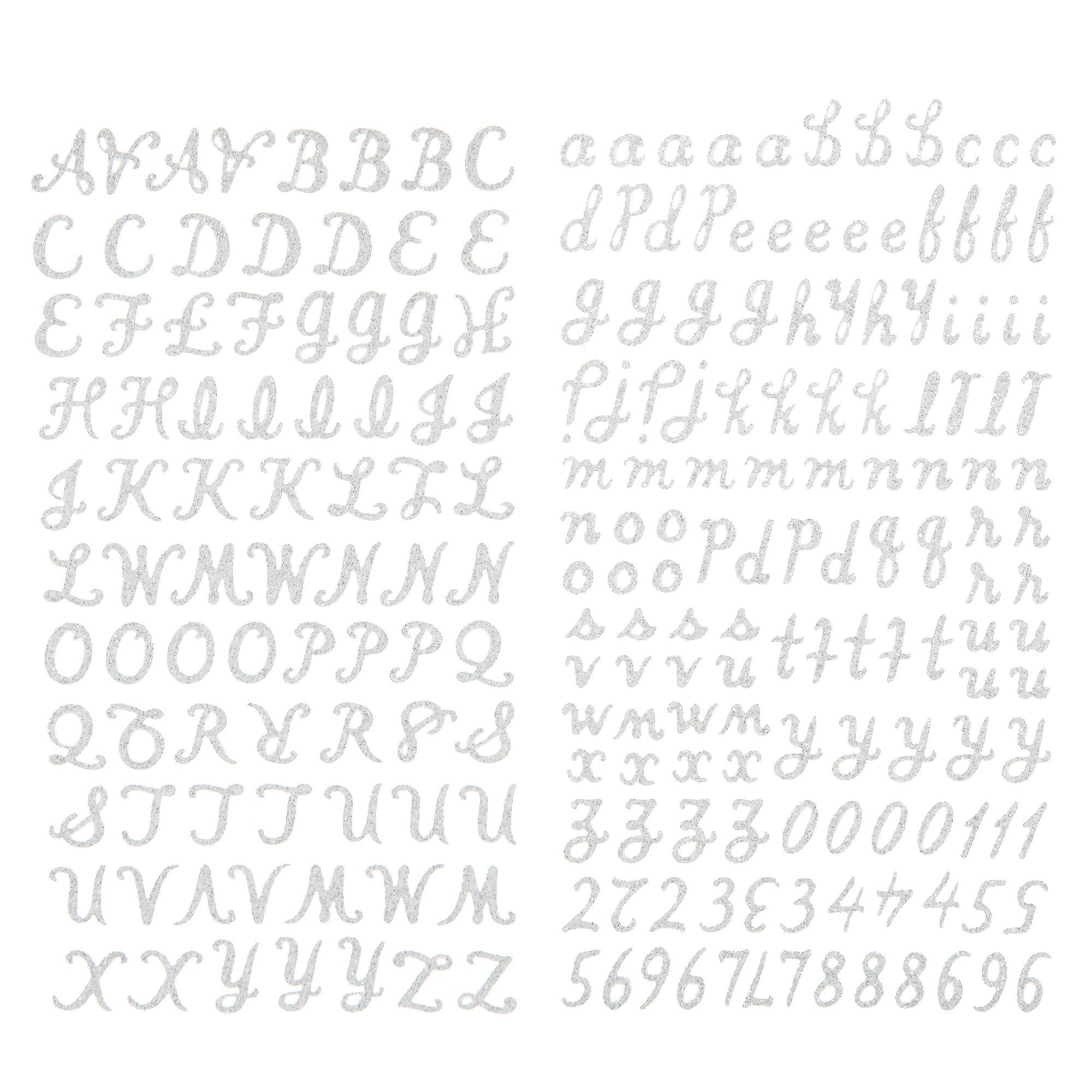 Glitter Script Alphabet Stickers | Hobby Lobby | 1388461