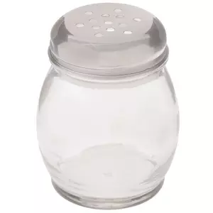 Round Glass Shaker With Metal Lid