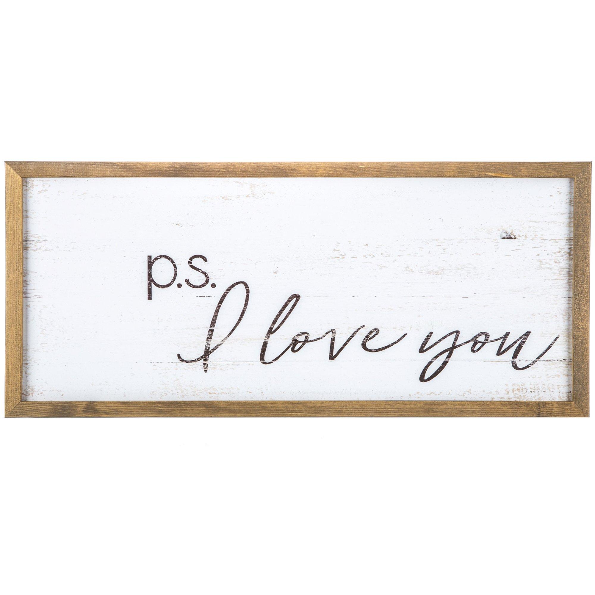 PS I Love You Wood Wall Decor