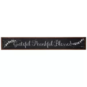 Grateful Thankful Blessed Wood Wall Decor