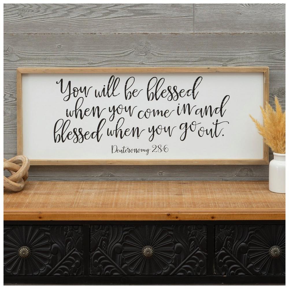 Deuteronomy 28:6 Wood Wall Decor
