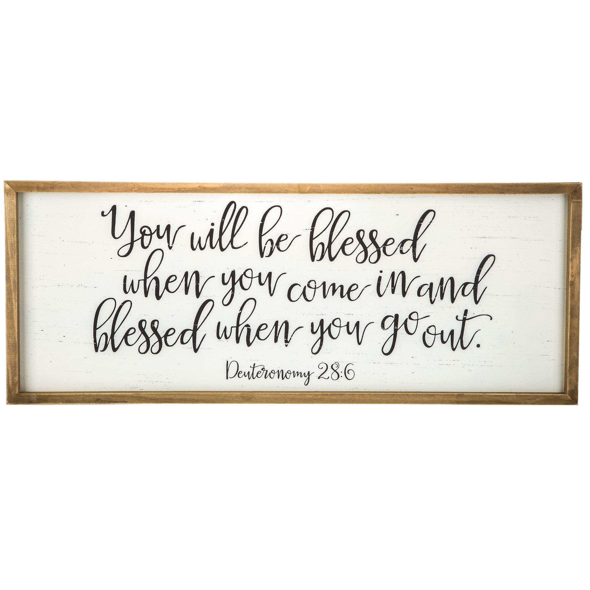 Deuteronomy 28:6 Wood Wall Decor