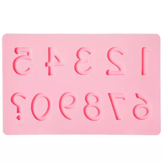 Silicone Letters and Numbers Fondant and Gum Paste Molds, 4