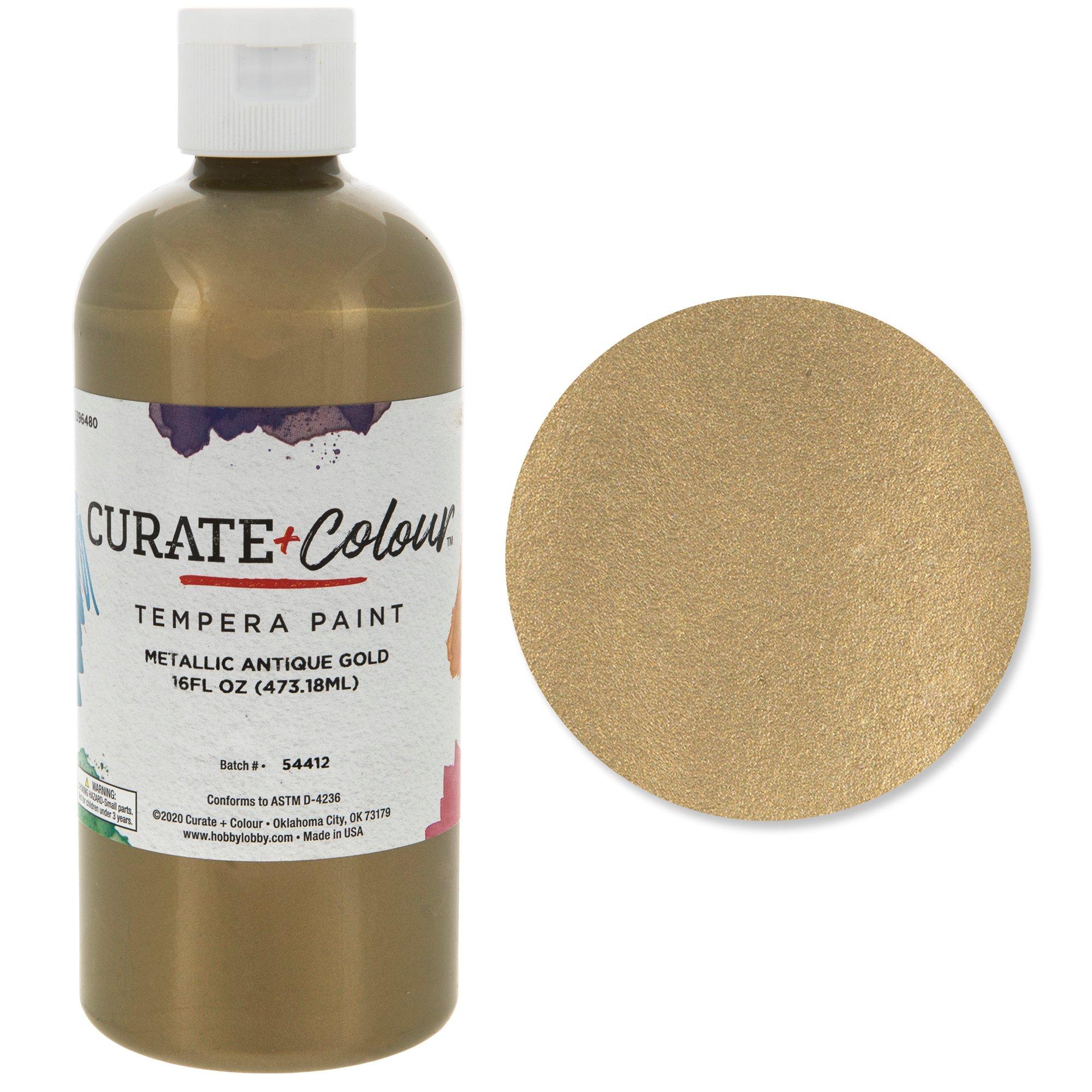 Curate + Colour Metallic Tempera Paint Hobby Lobby 1396480