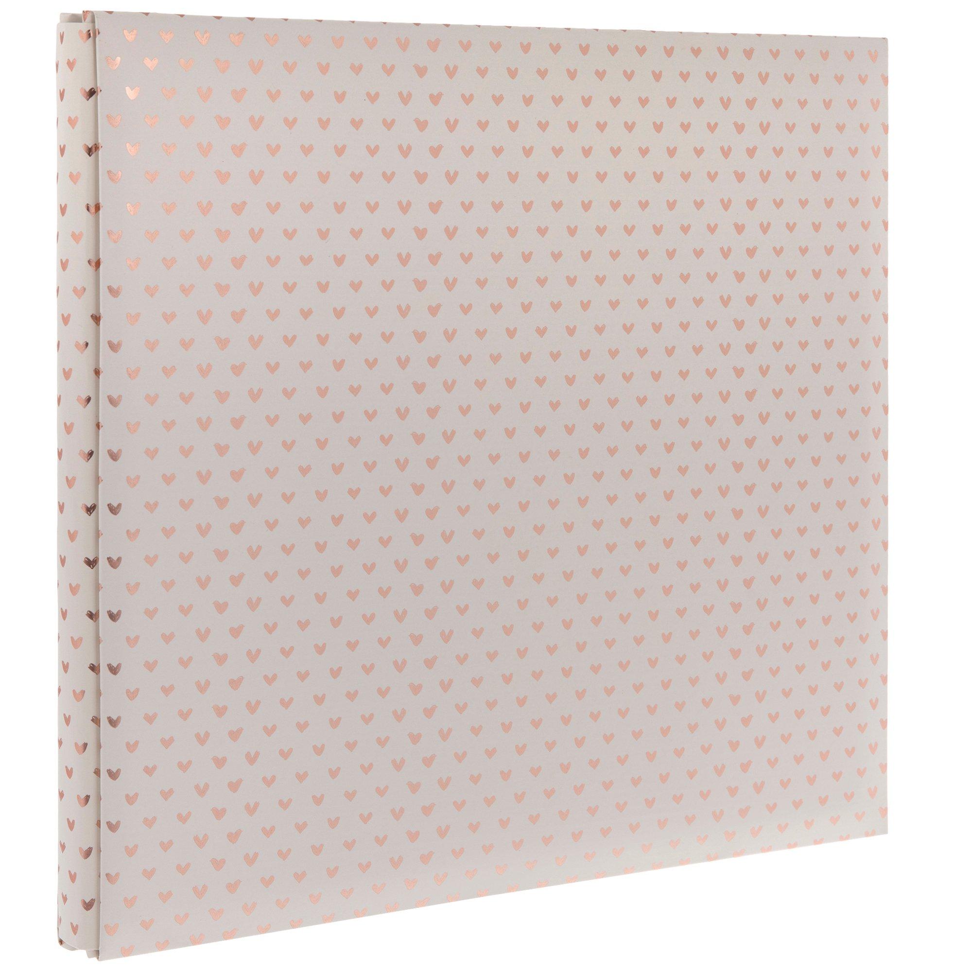  Modern Notebooks Story of Us Embossed Scrapbook Album for  Couples - Rose Gold Foil, 8.5 x 8.5 in
