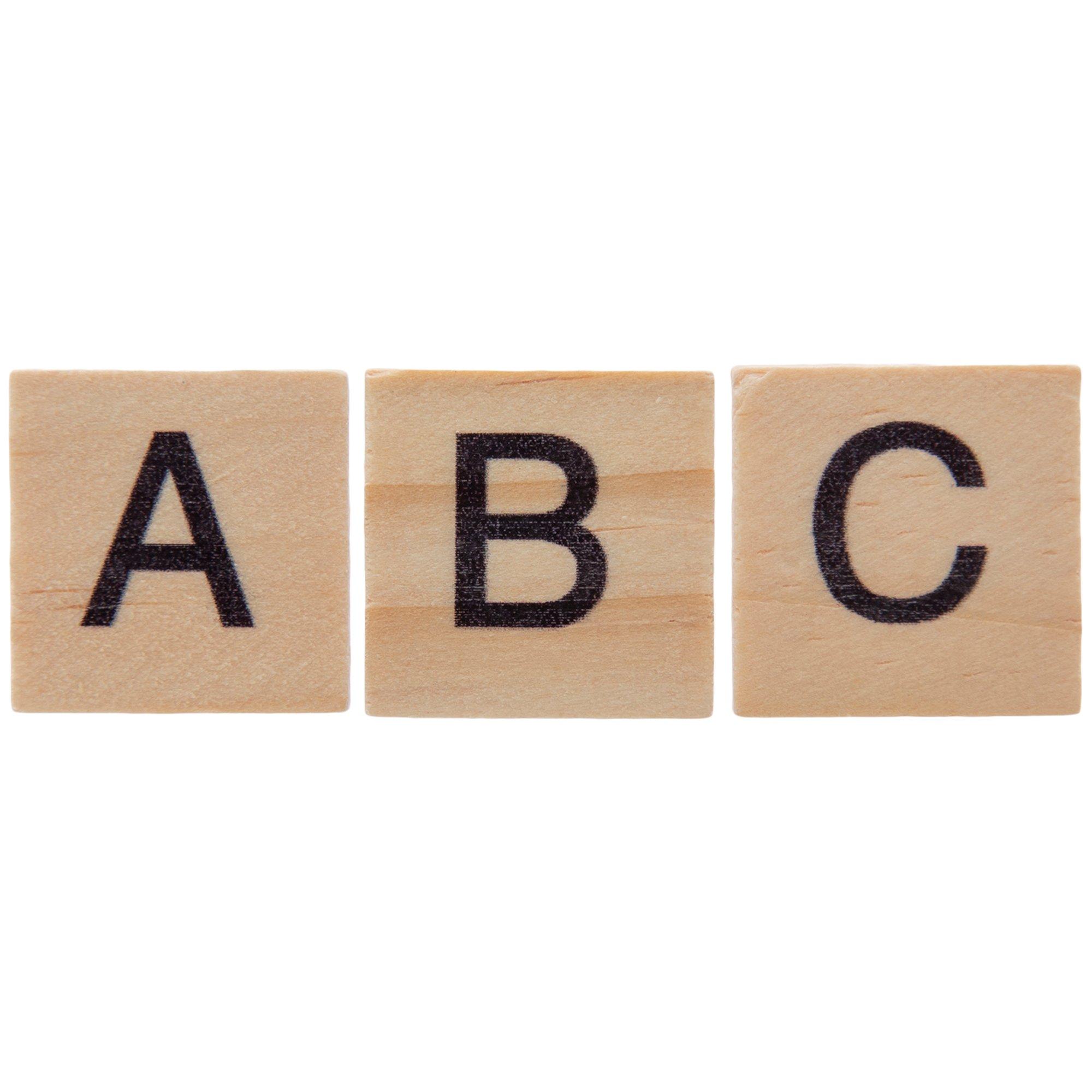 Wood Alphabet Tiles .75 60/Pkg Uppercase