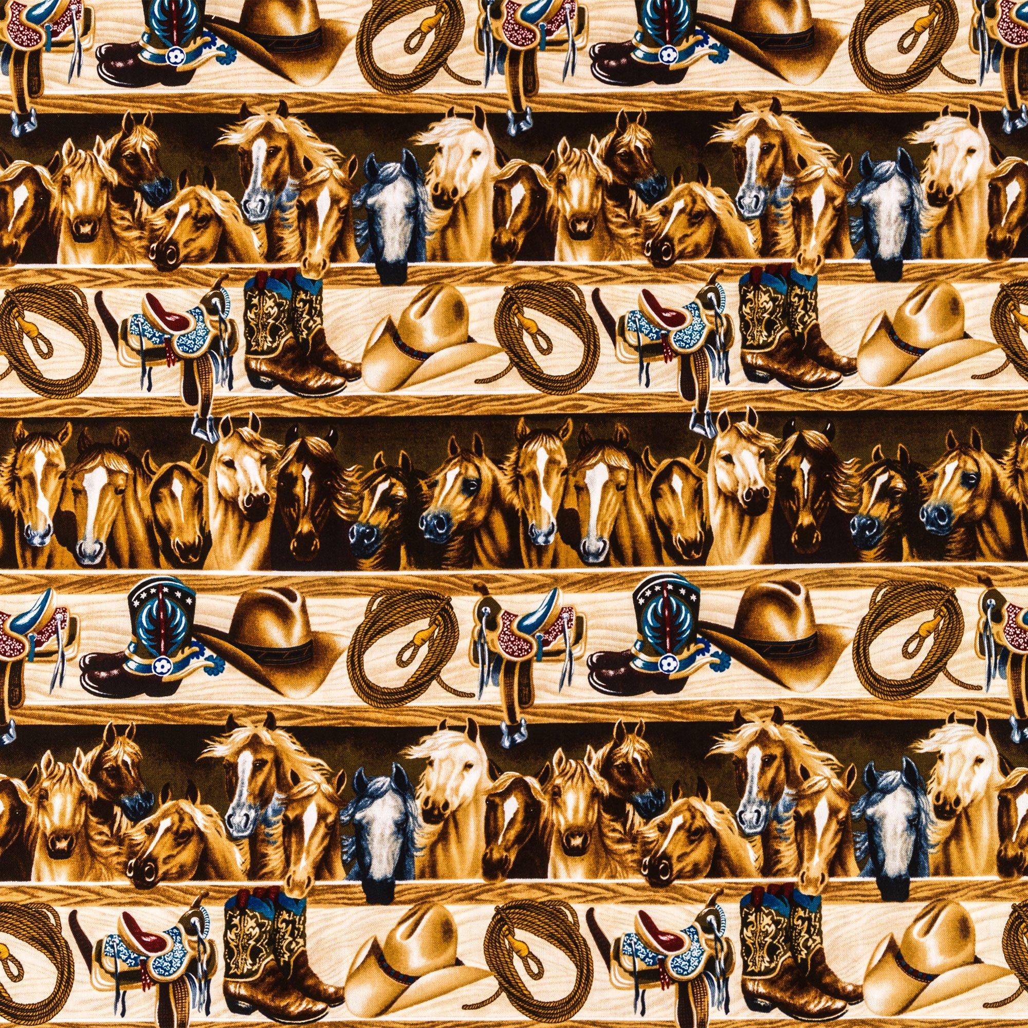 Cowboy Shelf Cotton Calico Fabric | Hobby Lobby | 1404458