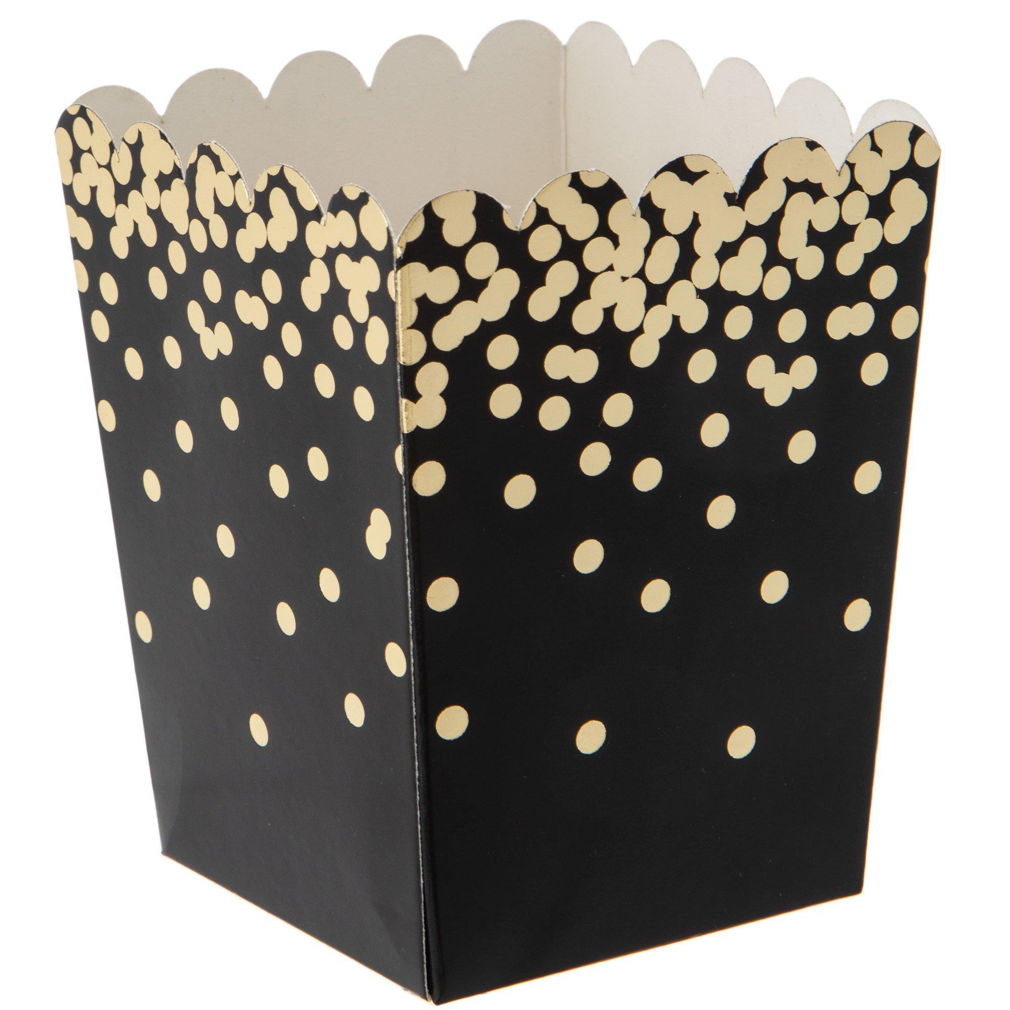 Black & Gold Confetti Favor Boxes Hobby Lobby 1405984