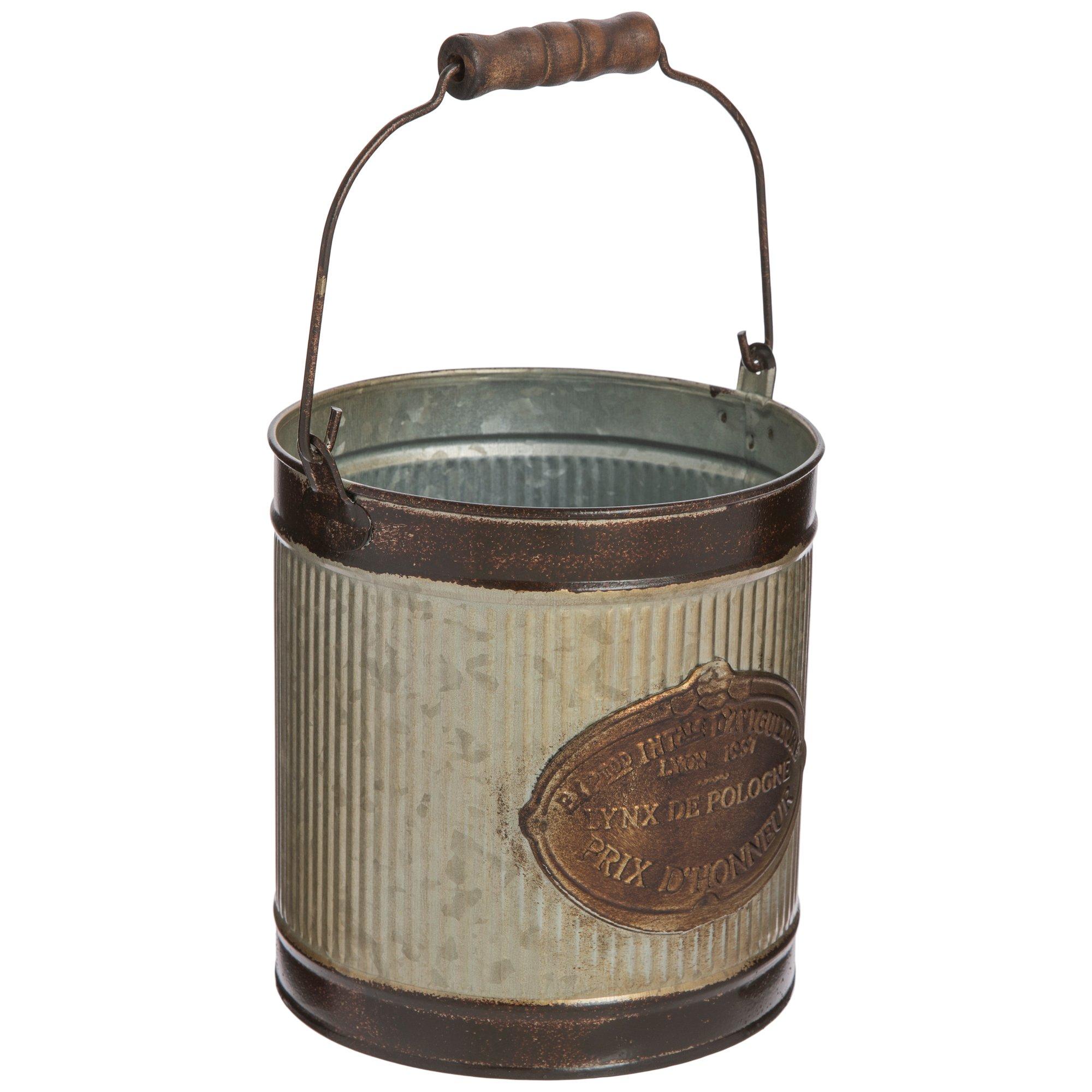 Ribbed Galvanized Metal Bucket Hobby Lobby 1406081