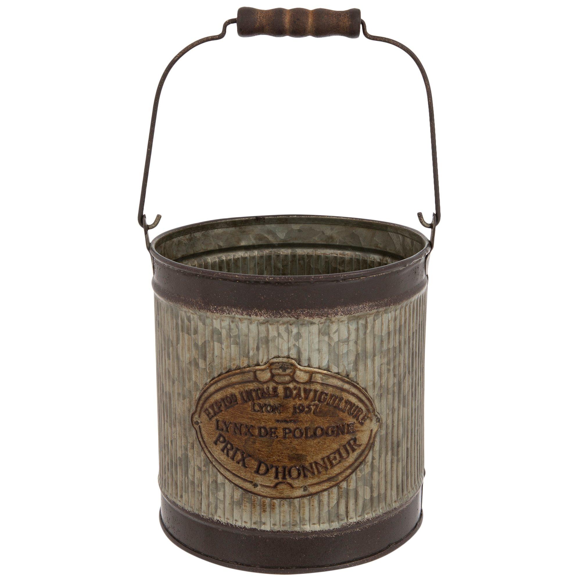 Ribbed Galvanized Metal Bucket Hobby Lobby 1406081