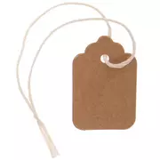 Blank Mini Scalloped Tags With String