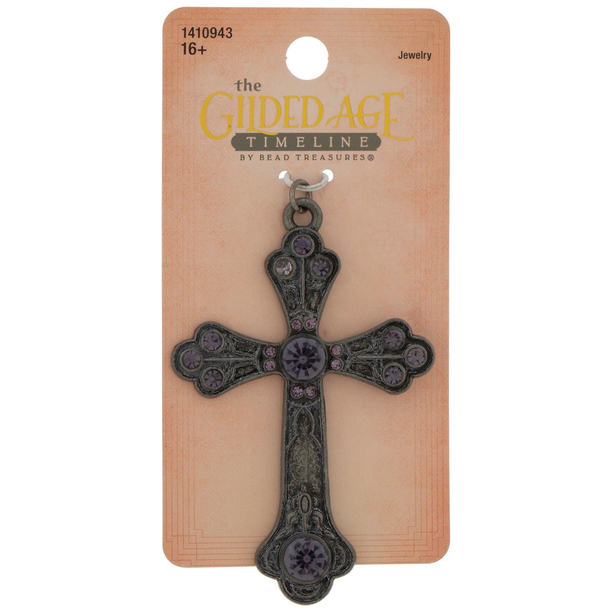 Purple Rhinestone Cross Pendant | Hobby Lobby | 1410943