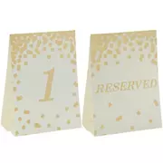 Gold Confetti Table Number Cards