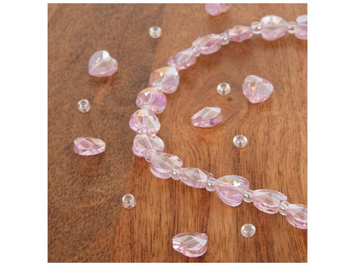 100Pcs Heart Shaped Glass Beads - 10x10mm Faceted Crystal Spacer Beads For Jewelry Making (10 Colors)
