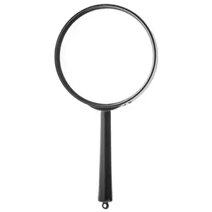 Searching for something with a magnifying glass. Magnifying glass on hand.  Magnifier and human hand 24971499 PNG