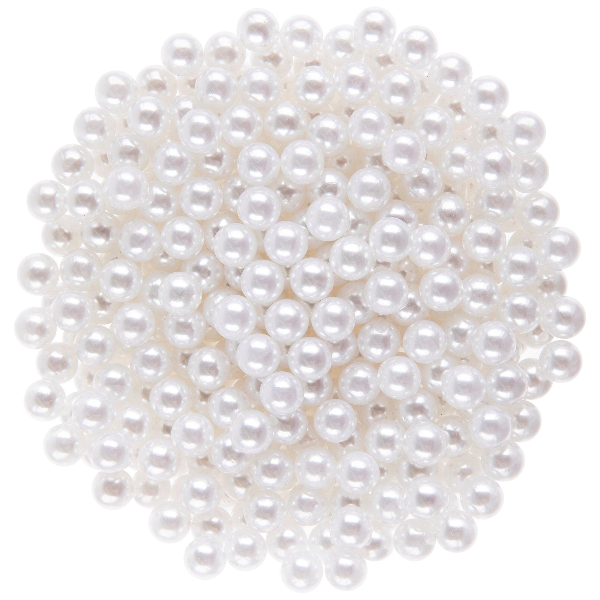 Wholesale FINGERINSPIRE 60 Pcs 25mm Beige Flat Back Pearl Extral