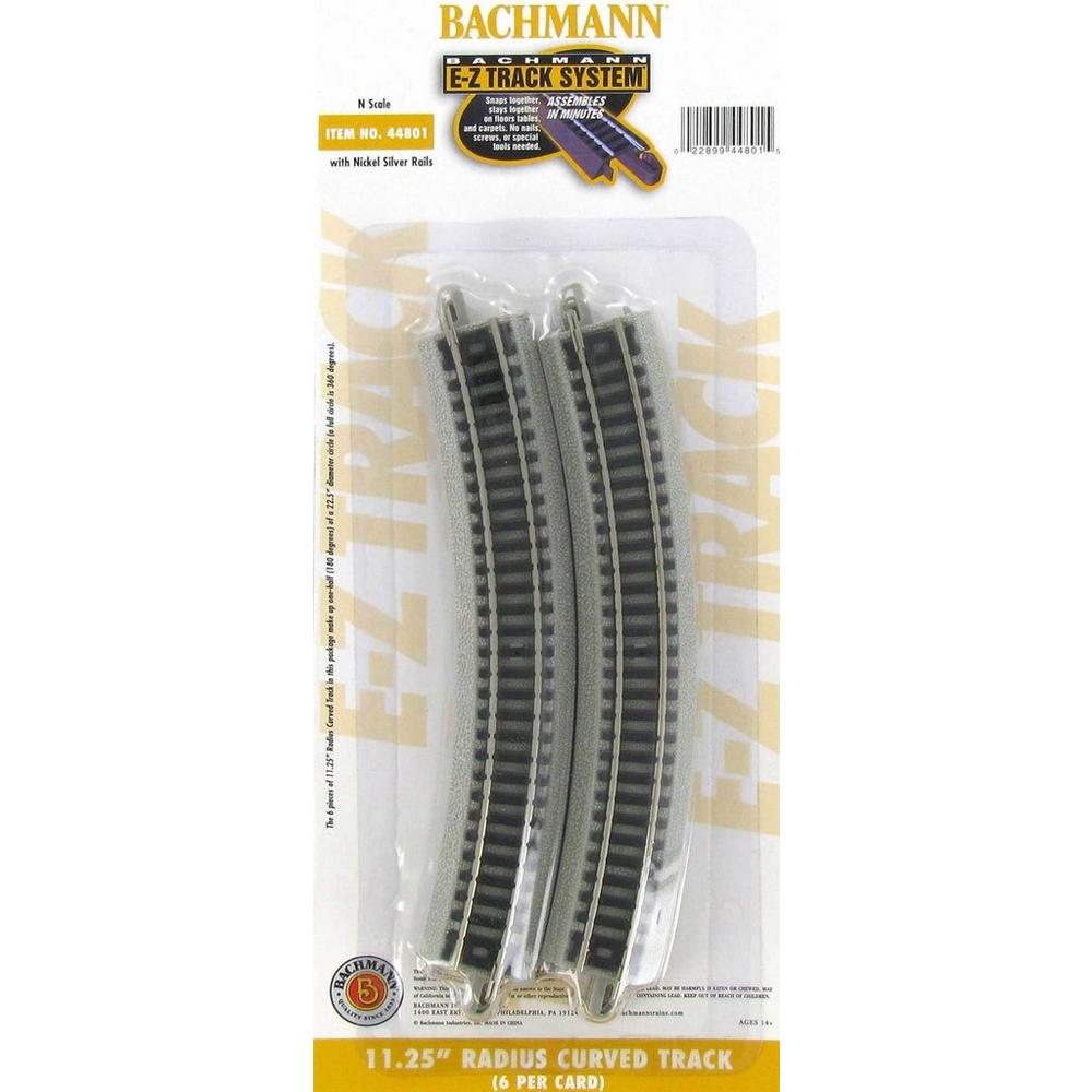 N Scale Radius Curved E-Z Track - 11 1/4