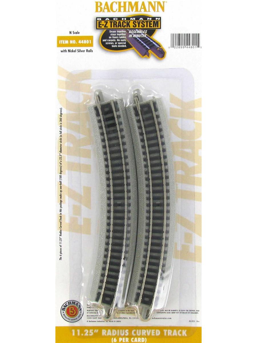 N Scale Radius Curved E-Z Track - 11 1/4