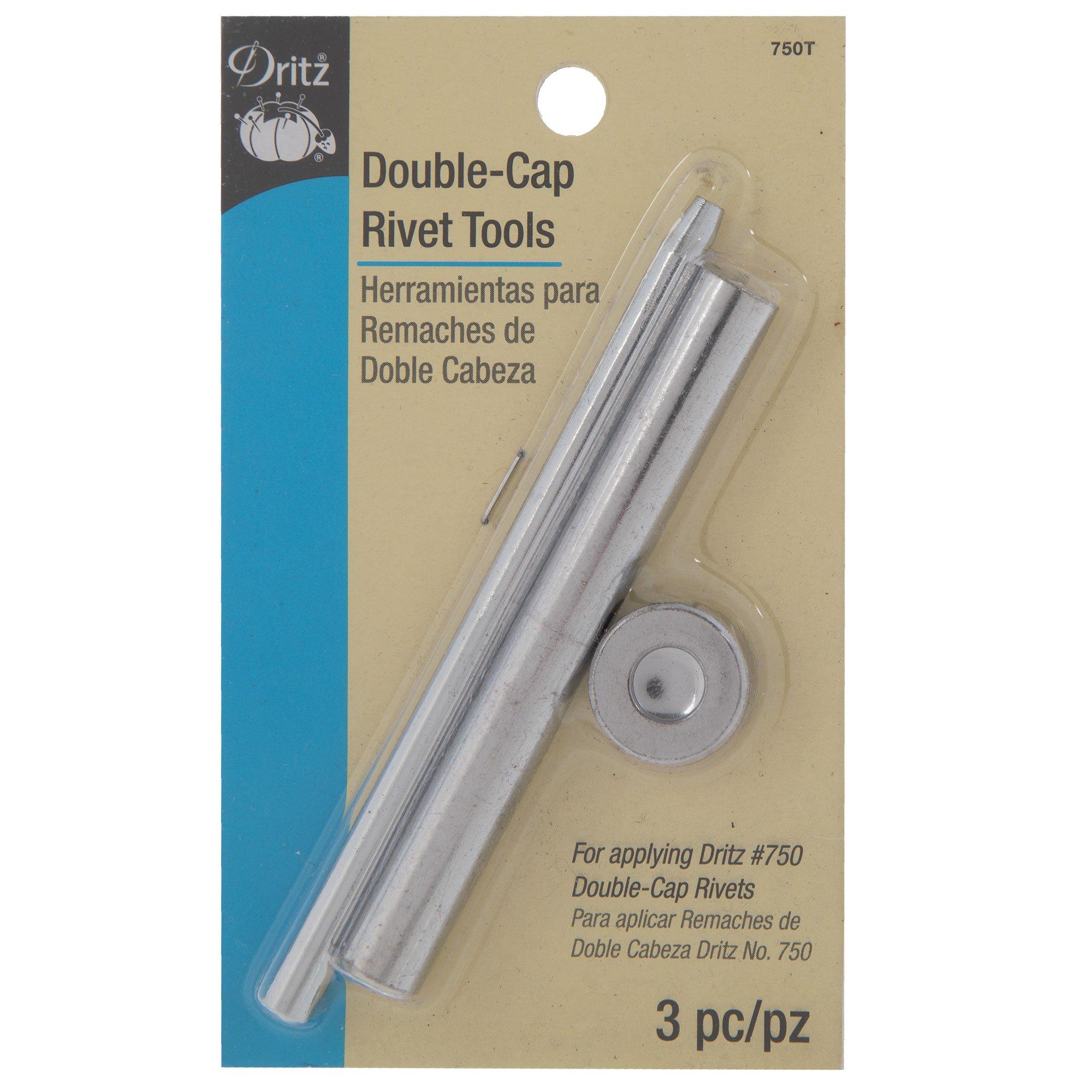 Double Cap Rivet Hand Setter Tool - (Includes Base and Ram)