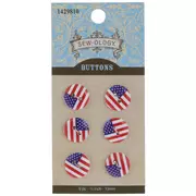 American Flag Buttons - 13mm