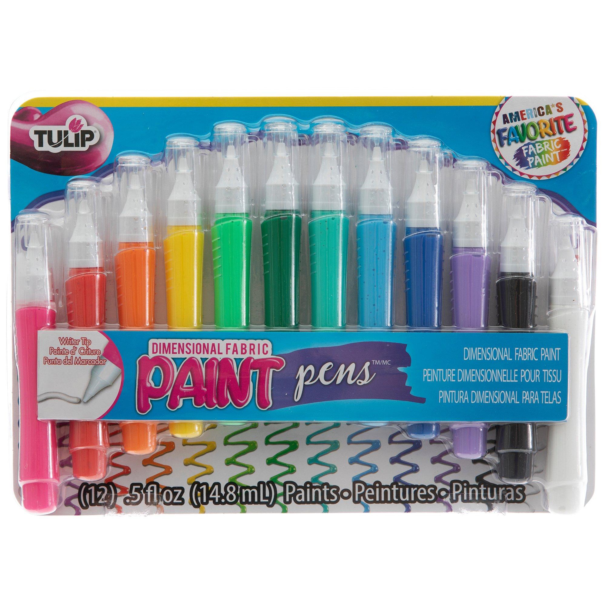 Tulip Dimensional Fabric Paint Pen Set - 12 Pieces