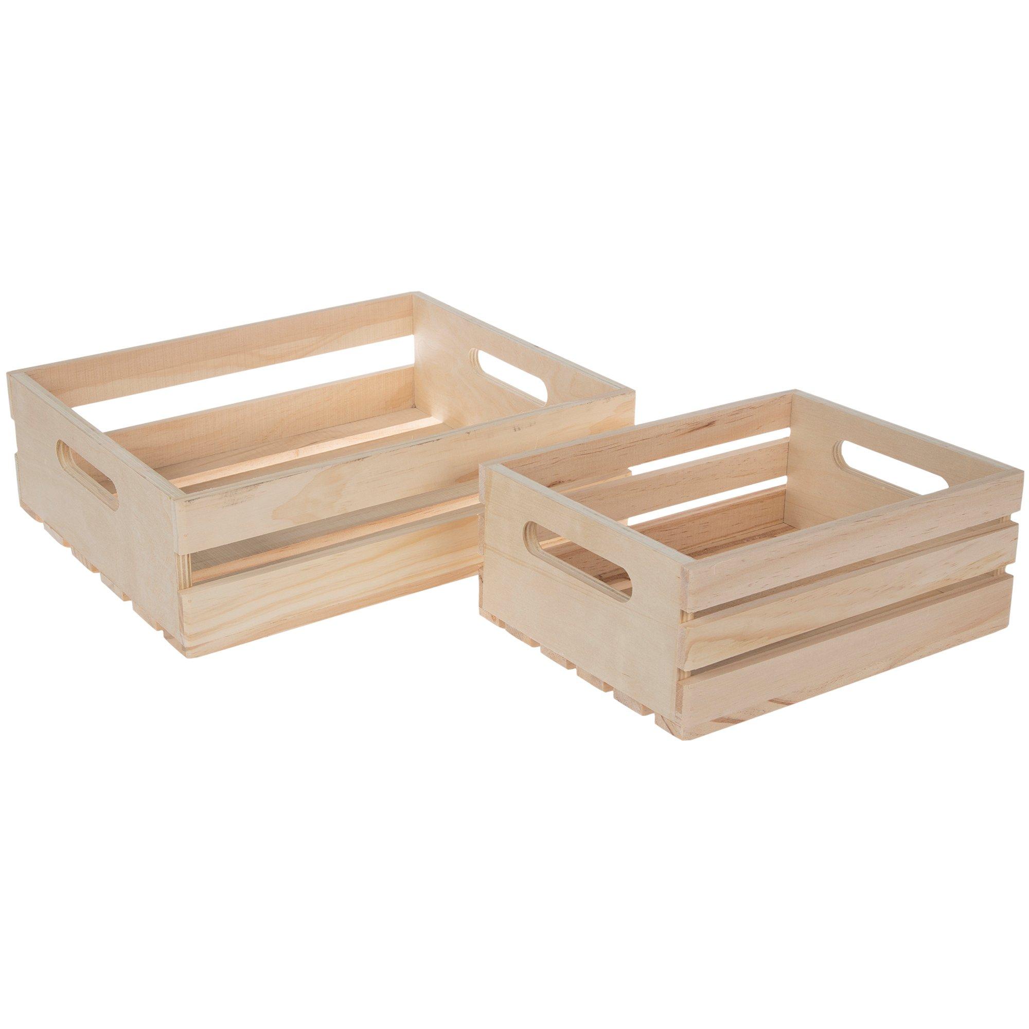 Wood Storage Crate Set, Hobby Lobby