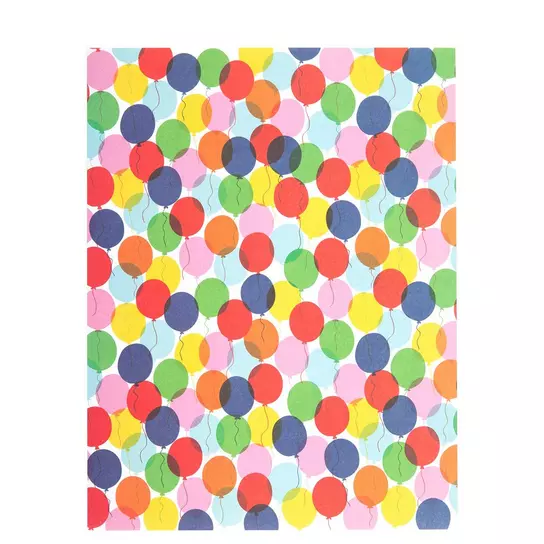 Party Balloons Scrapbook Paper - 8 1/2 x 11