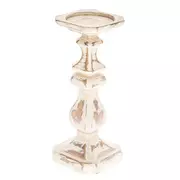 Distressed White Candle Holder