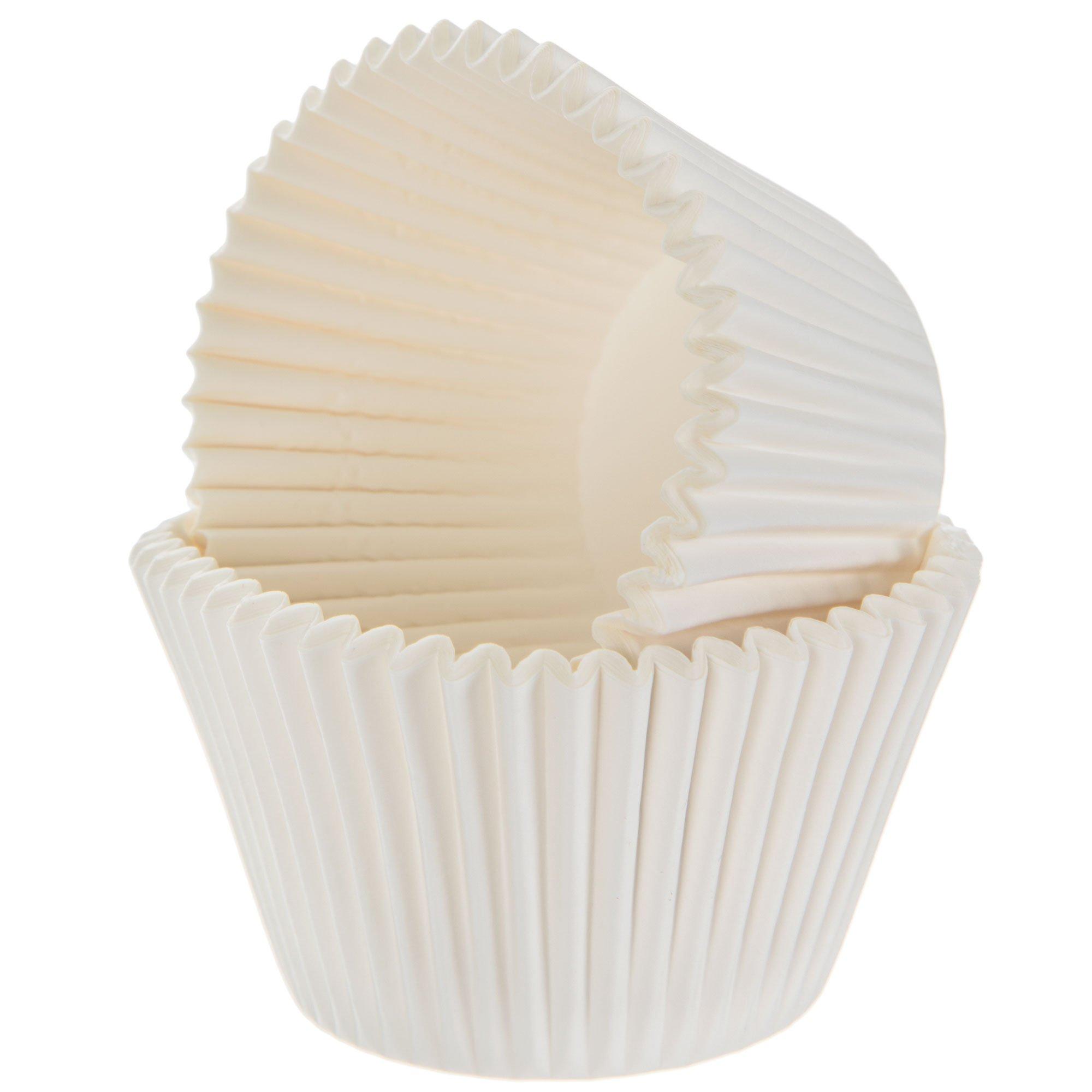 White (Transparent) Fluted Baking Cups - Jumbo Size