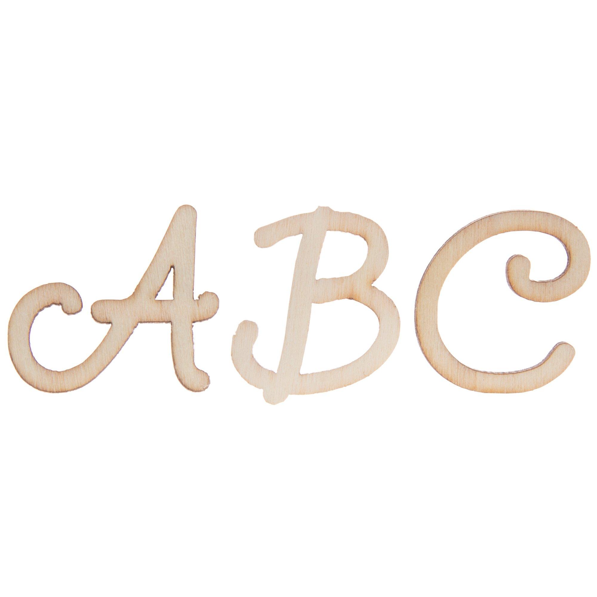 Script Wooden Letters, Paintable Cursive Wood Lettering - Awesome Life Craft