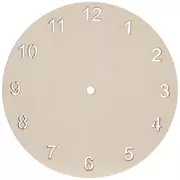 Arabic Numeral Wood Clock Face