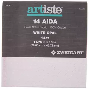 AIDA 14 Count Ivory Fabric | Cross Stitch Fabric, 14ct Cream Aida Cloth,  Zweigart, Beginner Cross Stitch Fabric, Aida Canvas