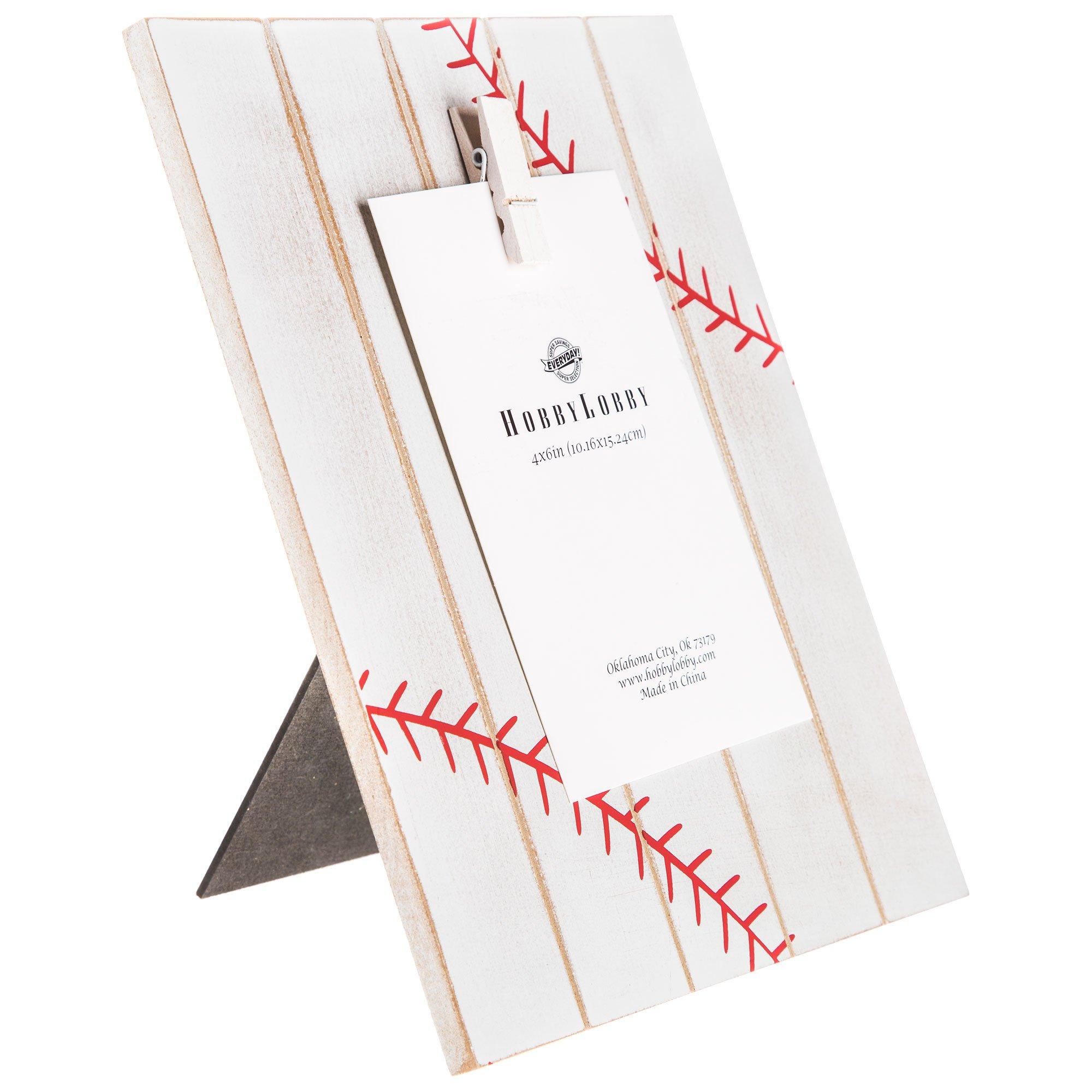 Baseball Wood Clip Frame - 4" x 6" | Hobby Lobby | 1451962