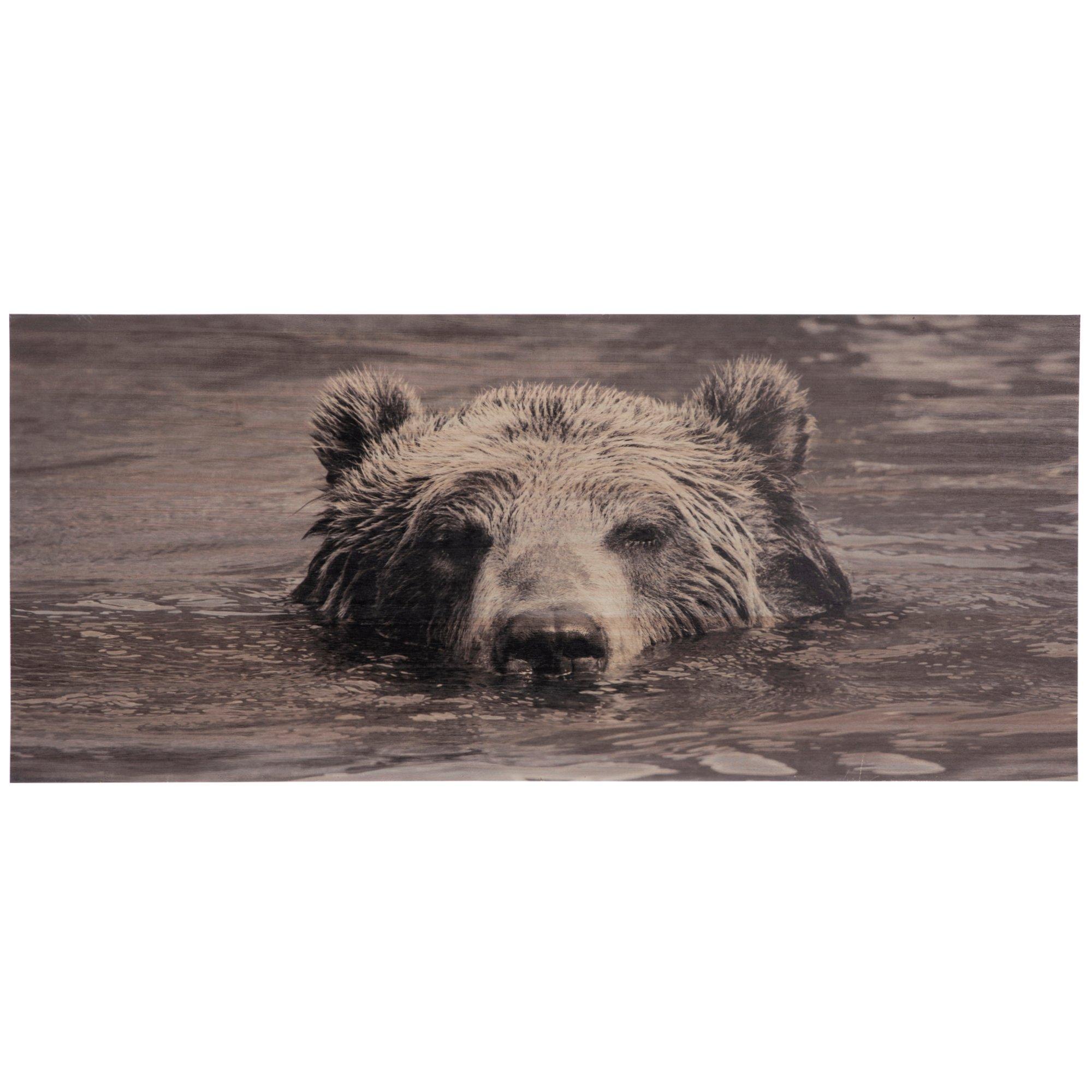 Swimming Bear Wood Wall Decor