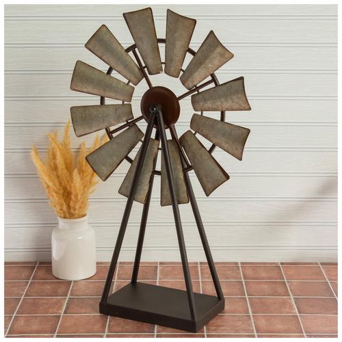 Rustic Windmill Statue