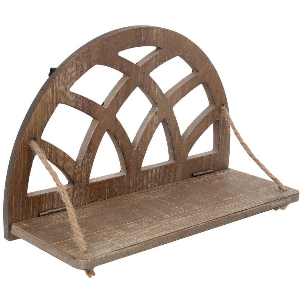 Arched Wood Wall Shelf