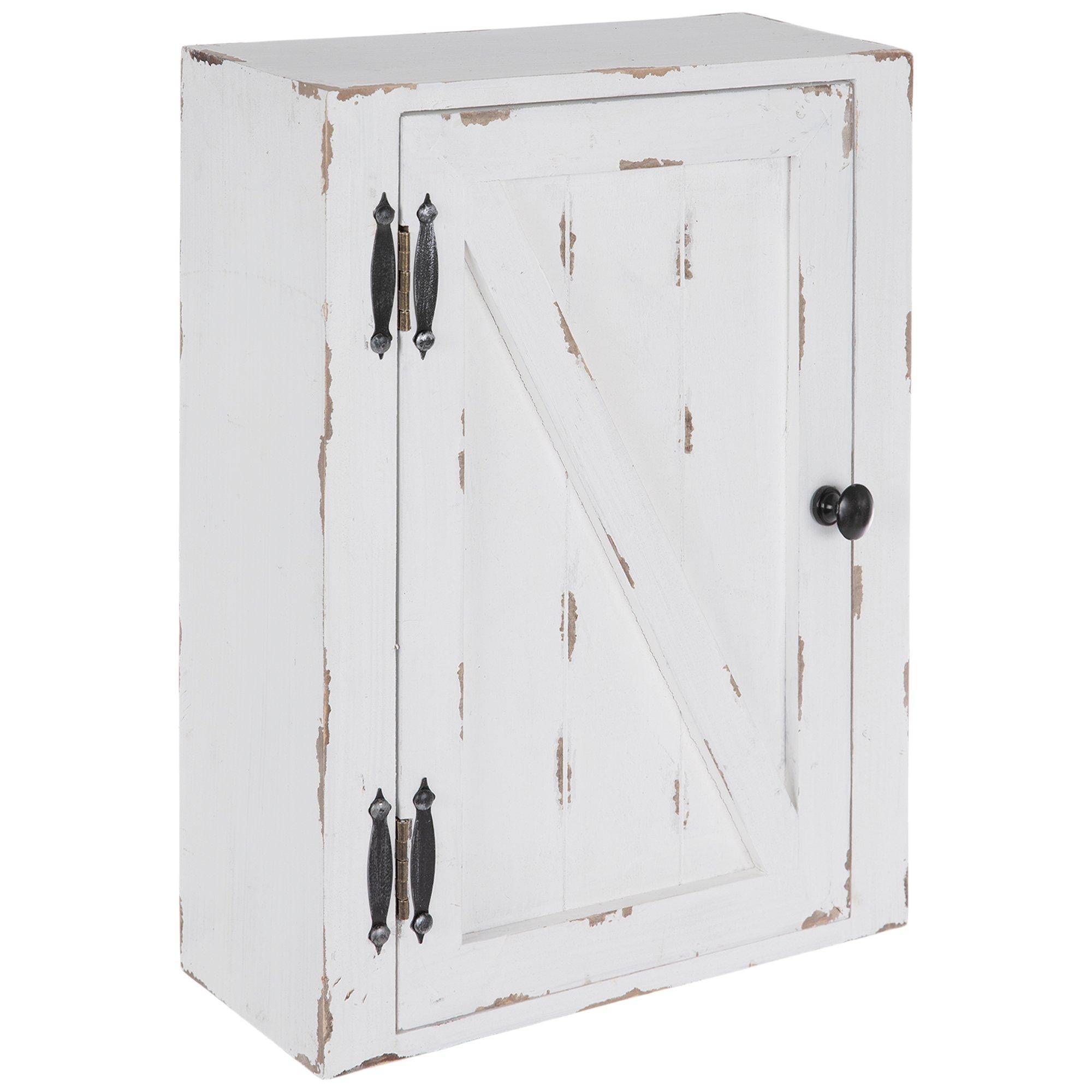 Antique White Wood Cabinet With Baskets, Hobby Lobby