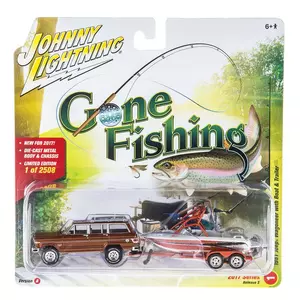 Johnny Lightning Gone Fishing Die Cast Car & Boat