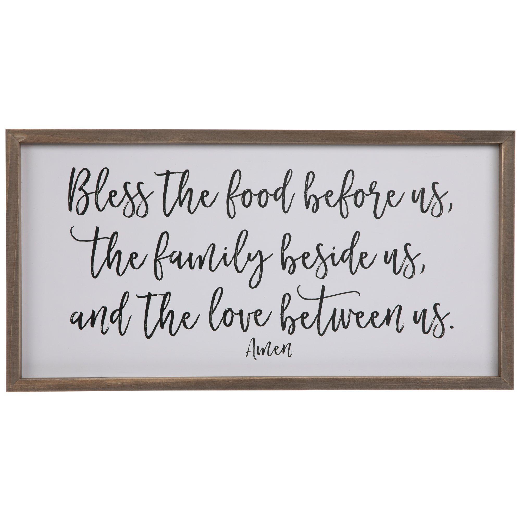 Bless The Food Wood Wall Decor