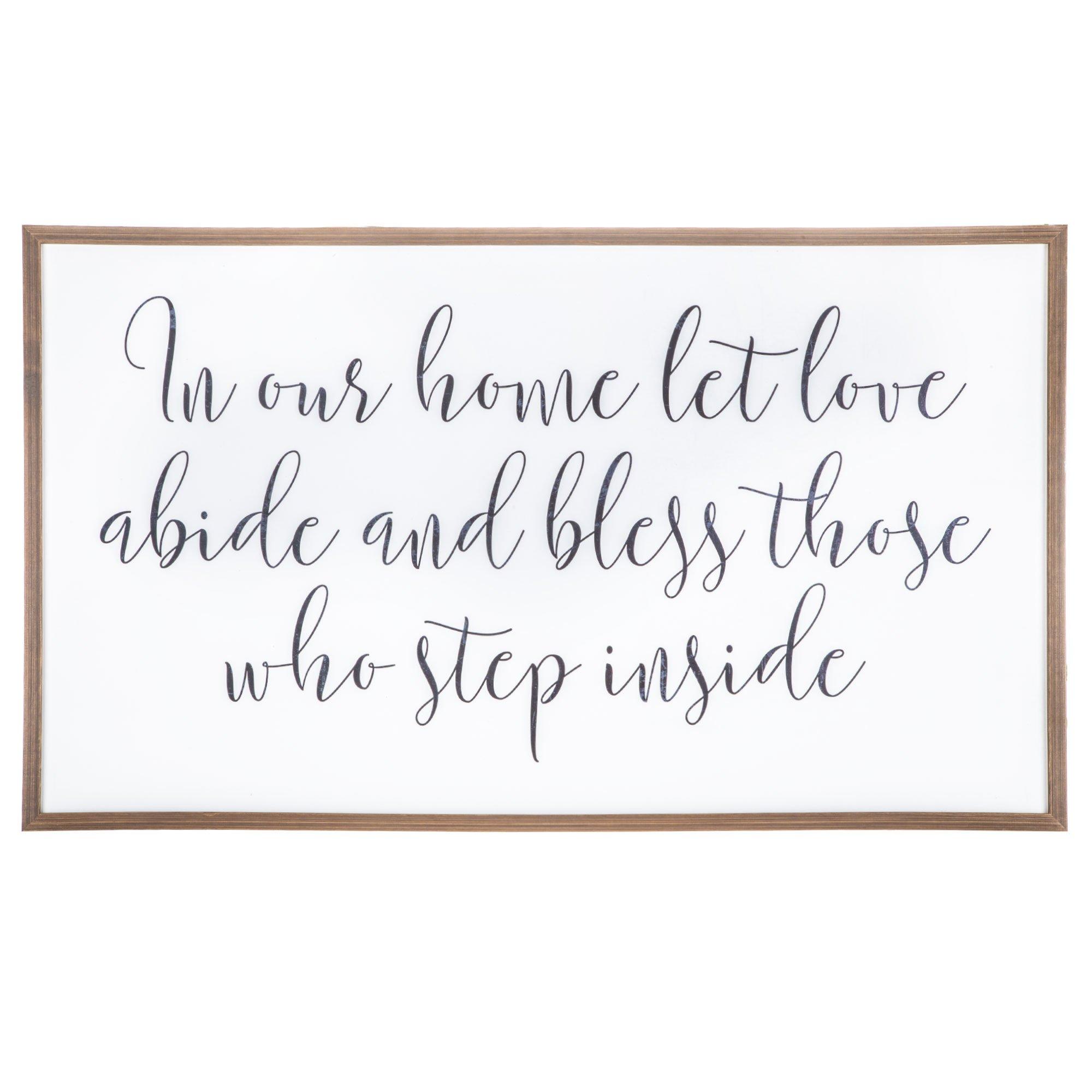 Let Love Abide Wood Wall Decor