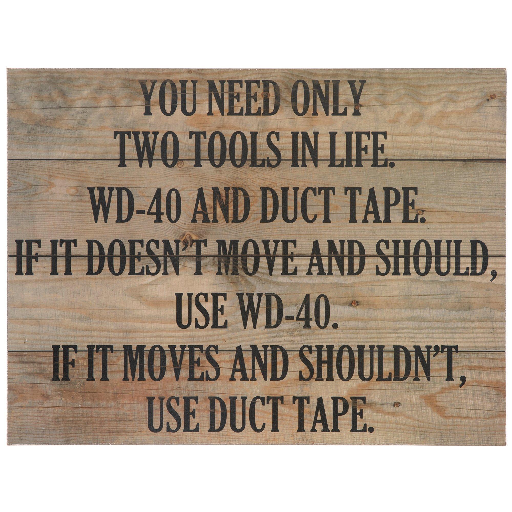 WD40 & Duct Tape Wood Wall Decor Hobby Lobby 1468644