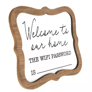 Wifi Password Wood Decor