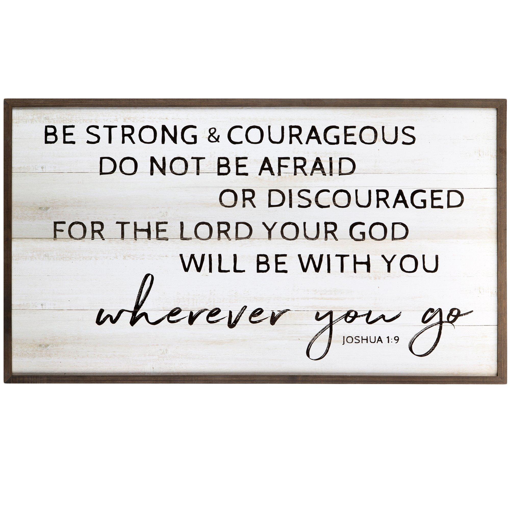 Joshua 1:9 Wood Wall Decor